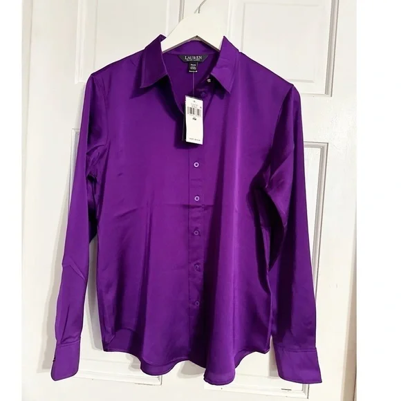 Lauren Ralph Lauren
JAMELKO LONG SLEEVE BUTTON FRONT SHIRT NWT Sz PM - Picture 6 of 9